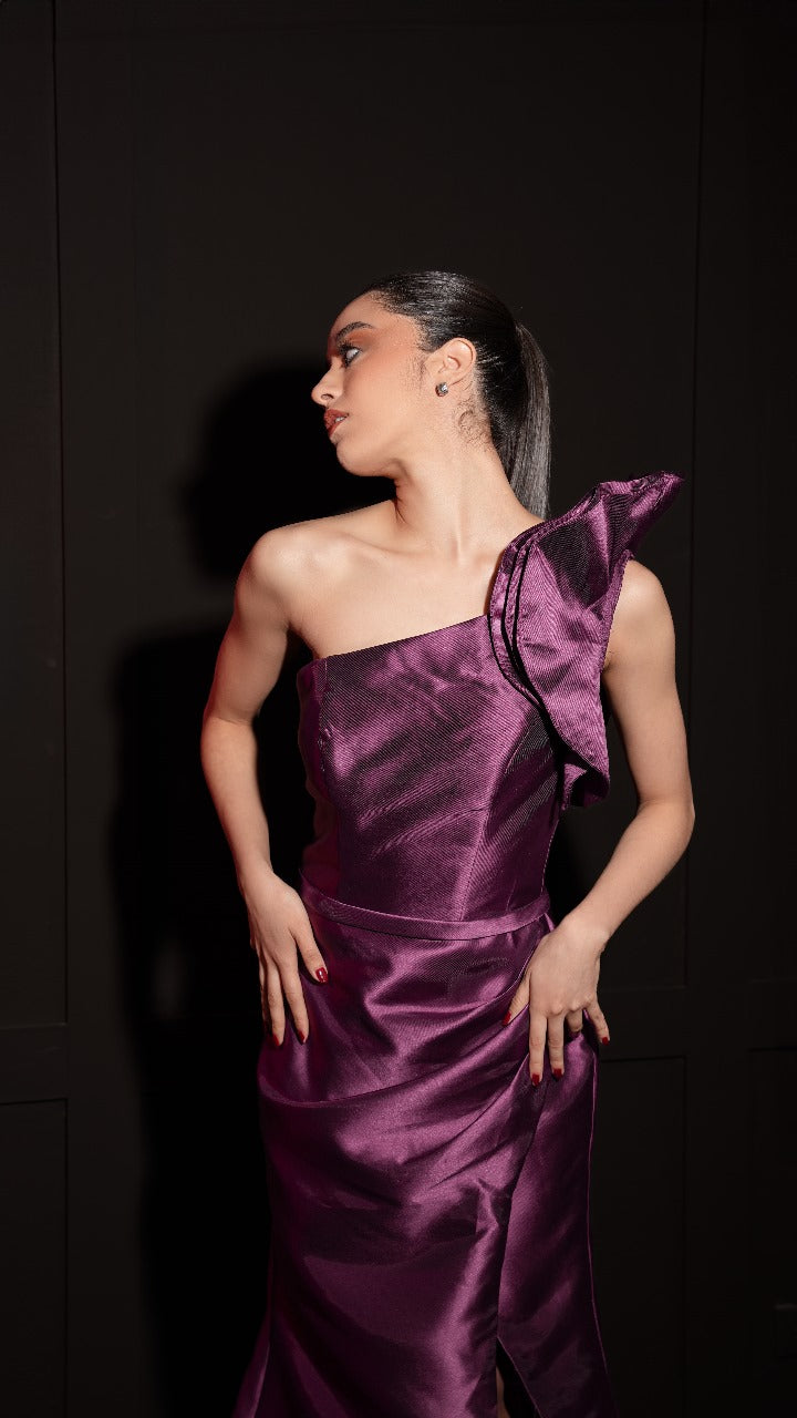 Vestido Uva Un Tirante Grapeado