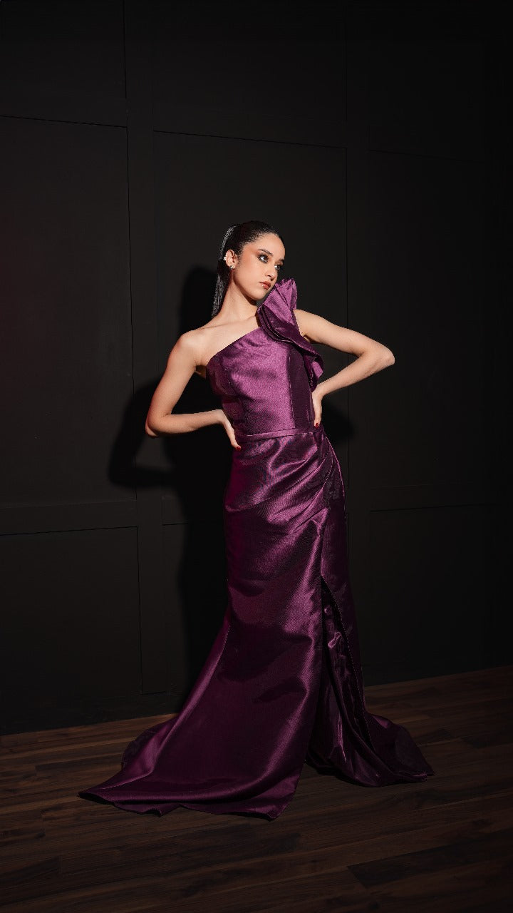 Vestido Uva Un Tirante Grapeado