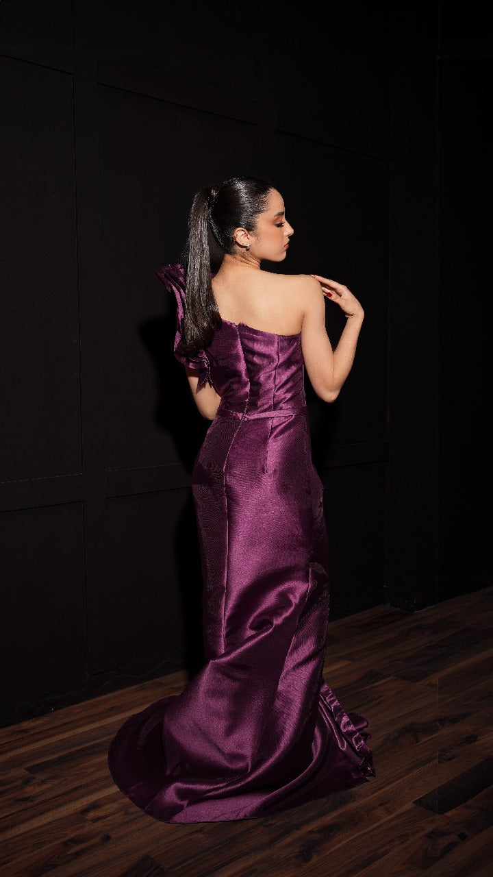 Vestido Uva Un Tirante Grapeado