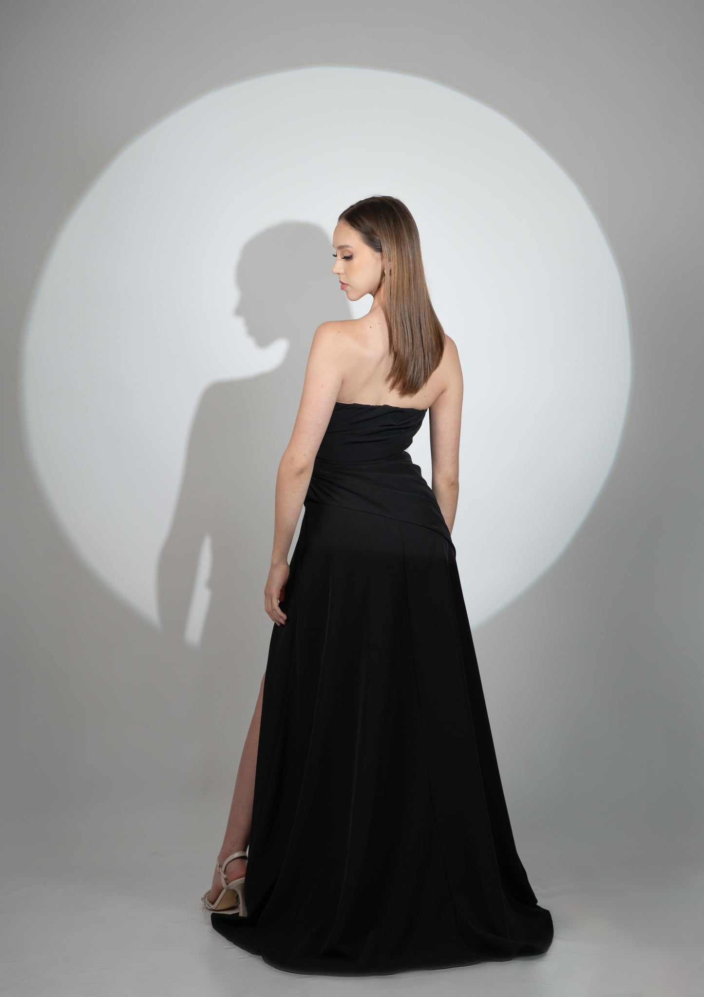 Vestido Negro Straple Corset Liso