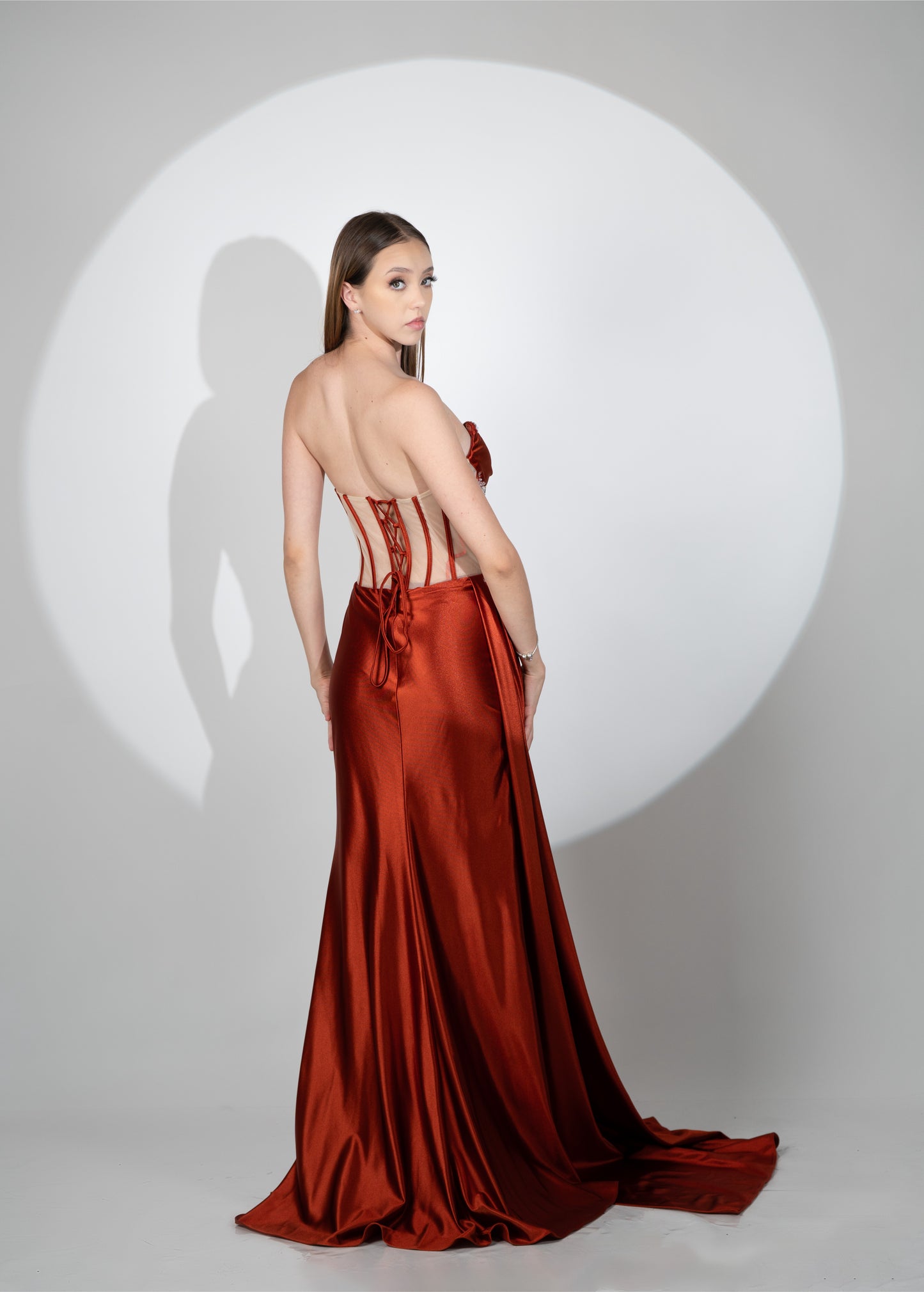 Vestido Straple Pedreria Plateada