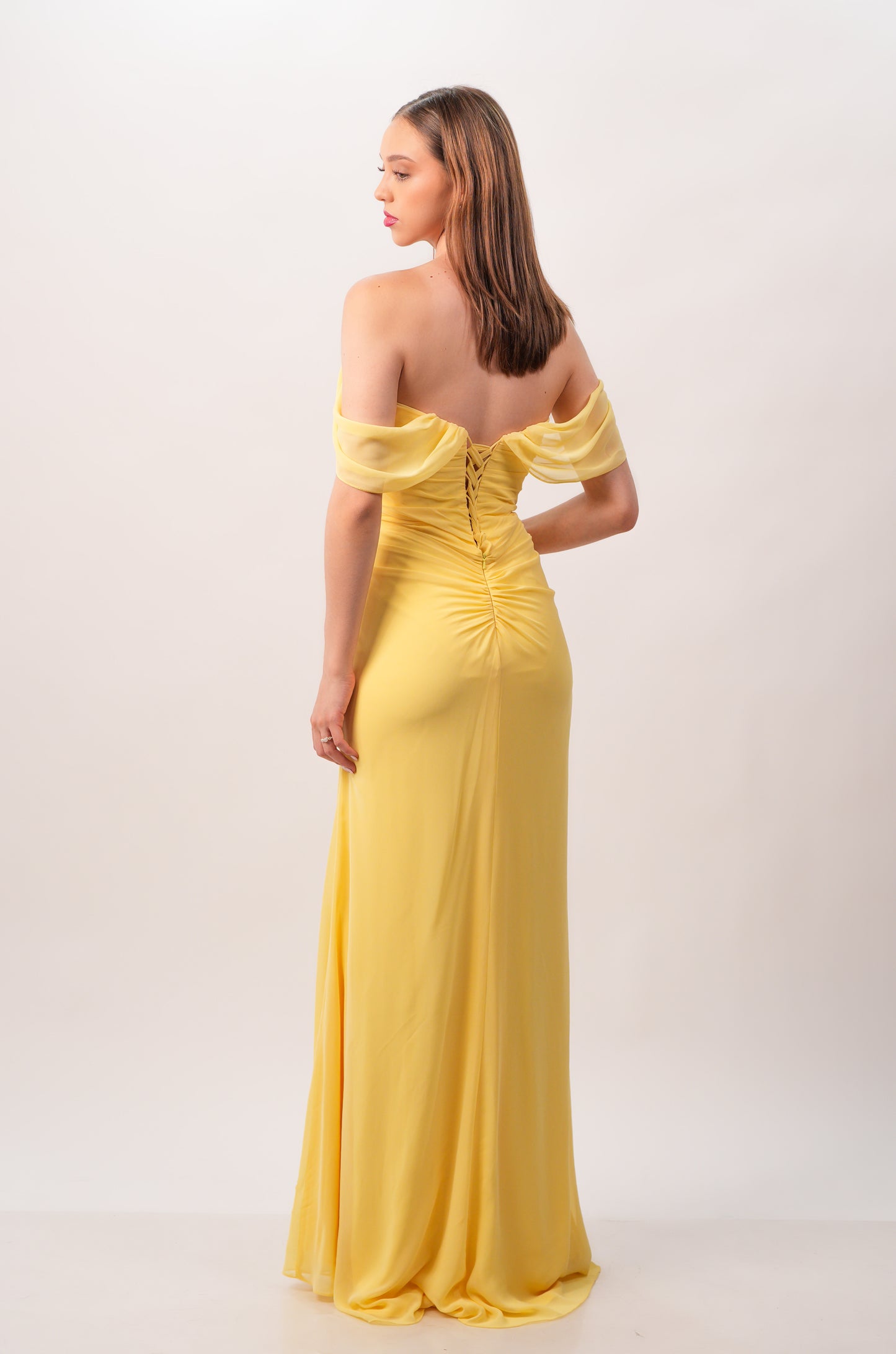 Vestido Manga Caida Corrugado