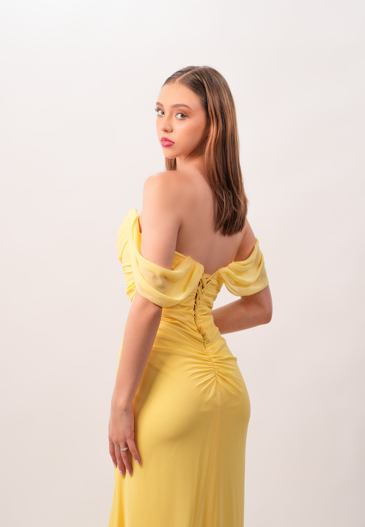 Vestido Manga Caida Corrugado
