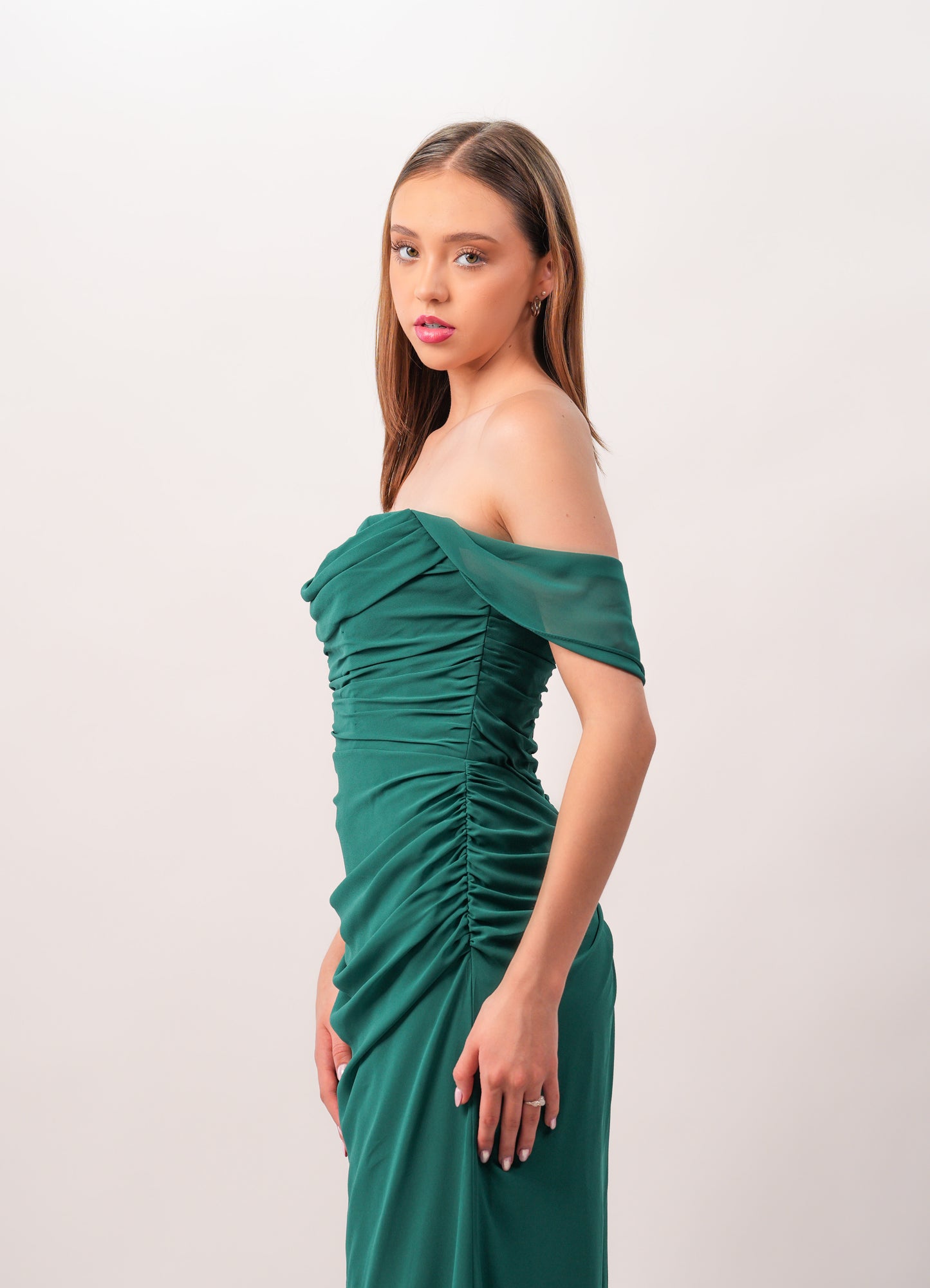 Vestido Manga Caida Corrugado