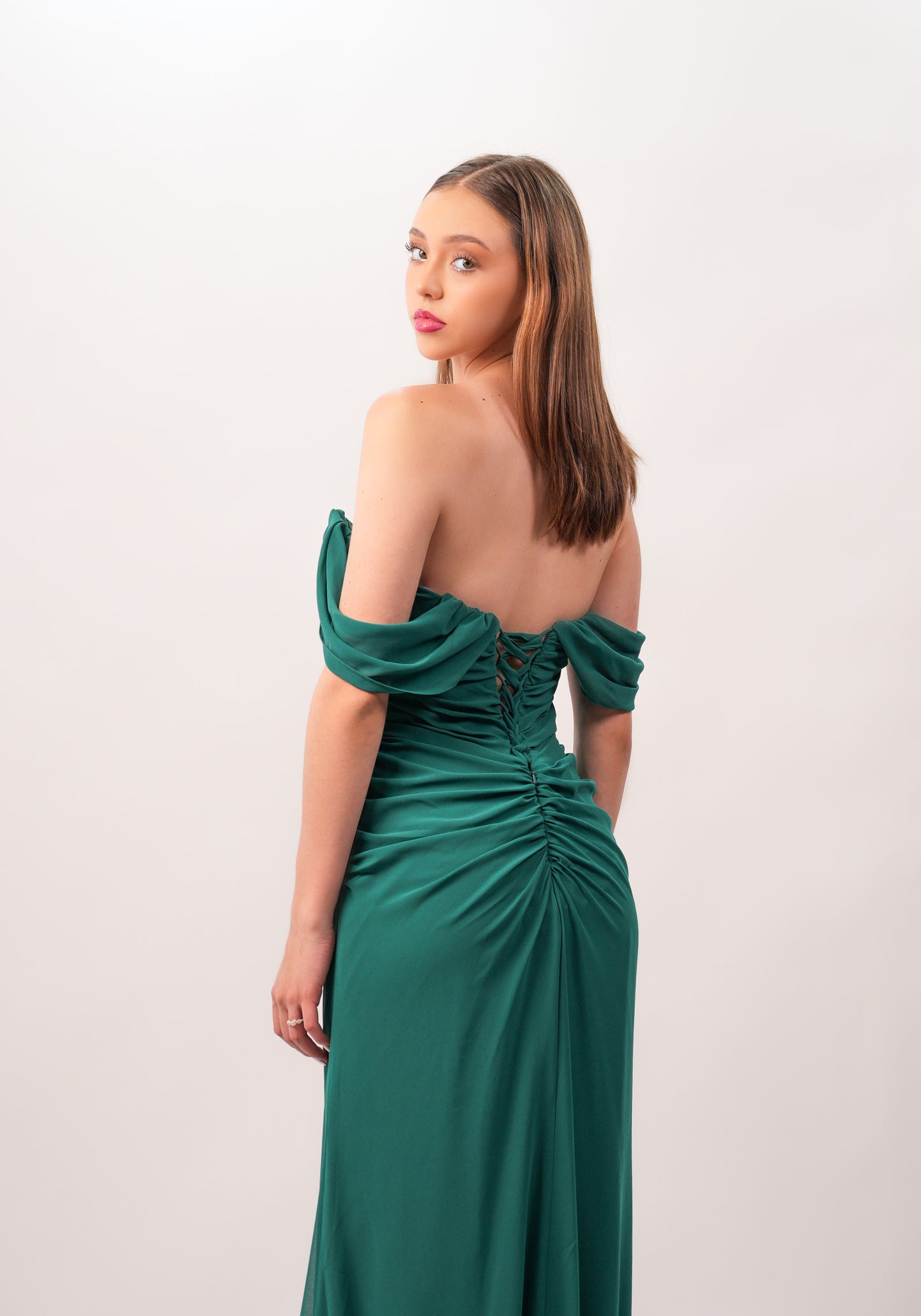 Vestido Manga Caida Corrugado