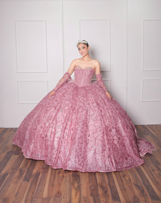 Vestido de XV Años Rosa Blush Hada
