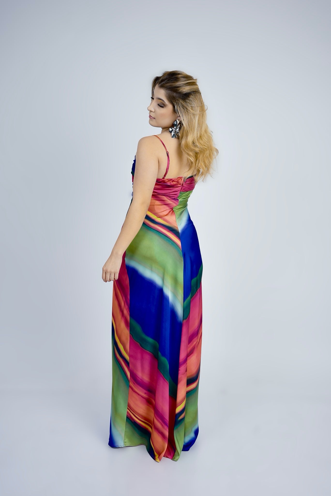 Vestido Rosa  Varios Colores con Tirantes