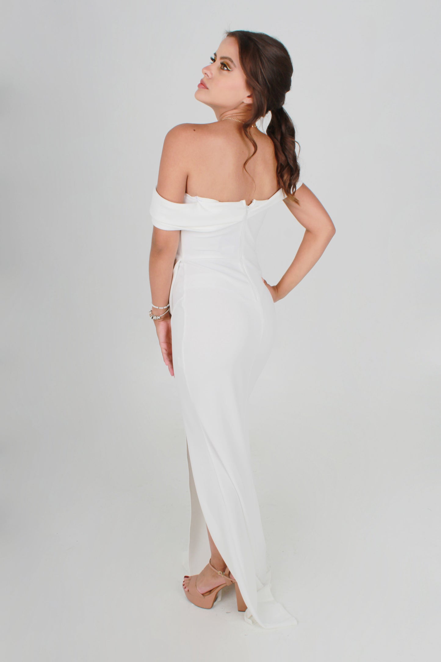 Vestido Con Banda En Abdomen