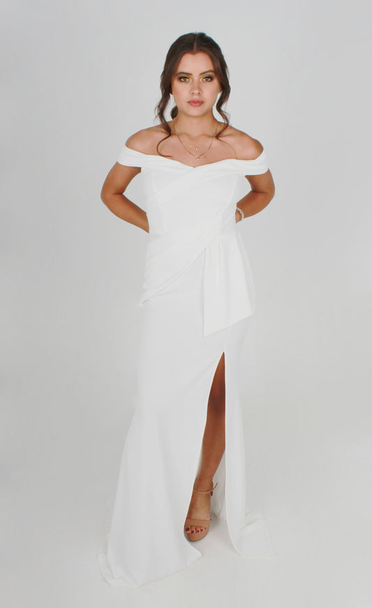 Vestido Con Banda En Abdomen