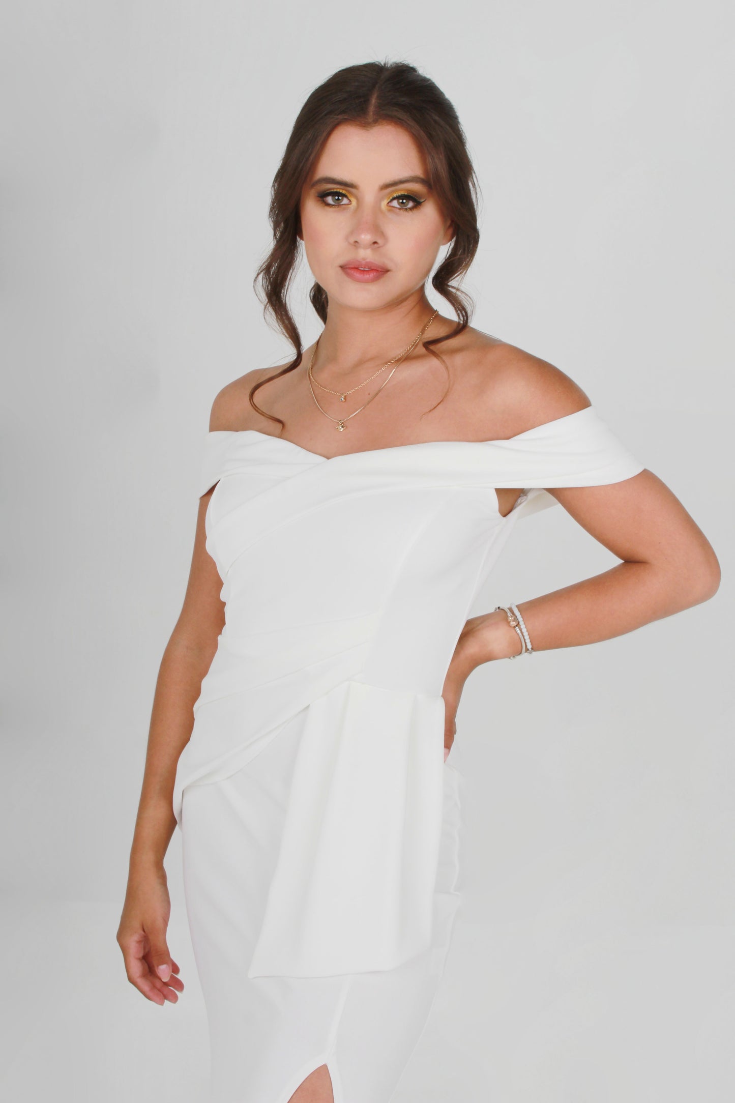 Vestido Con Banda En Abdomen