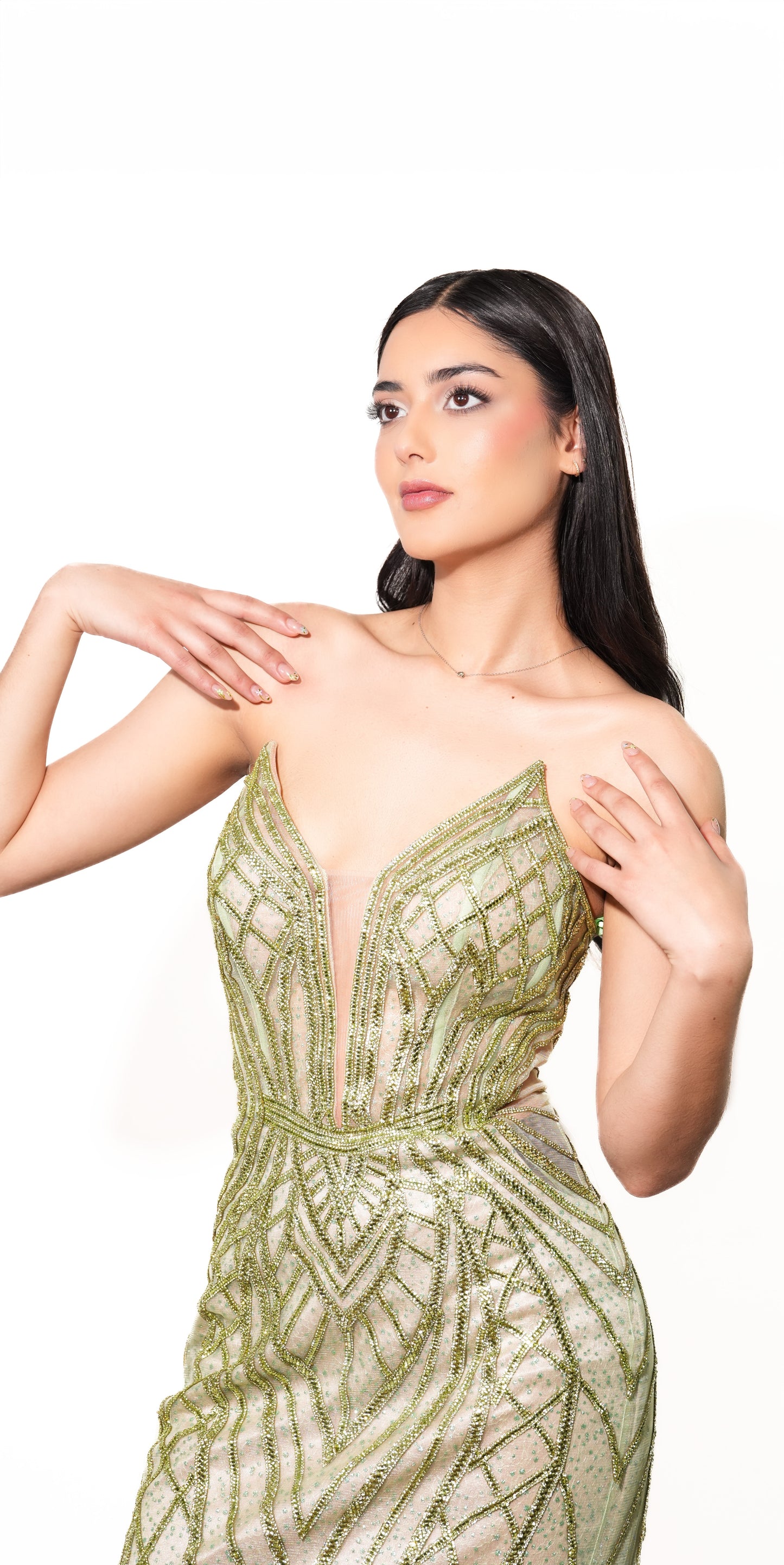 Vestido Lentejuela Straple de Corset