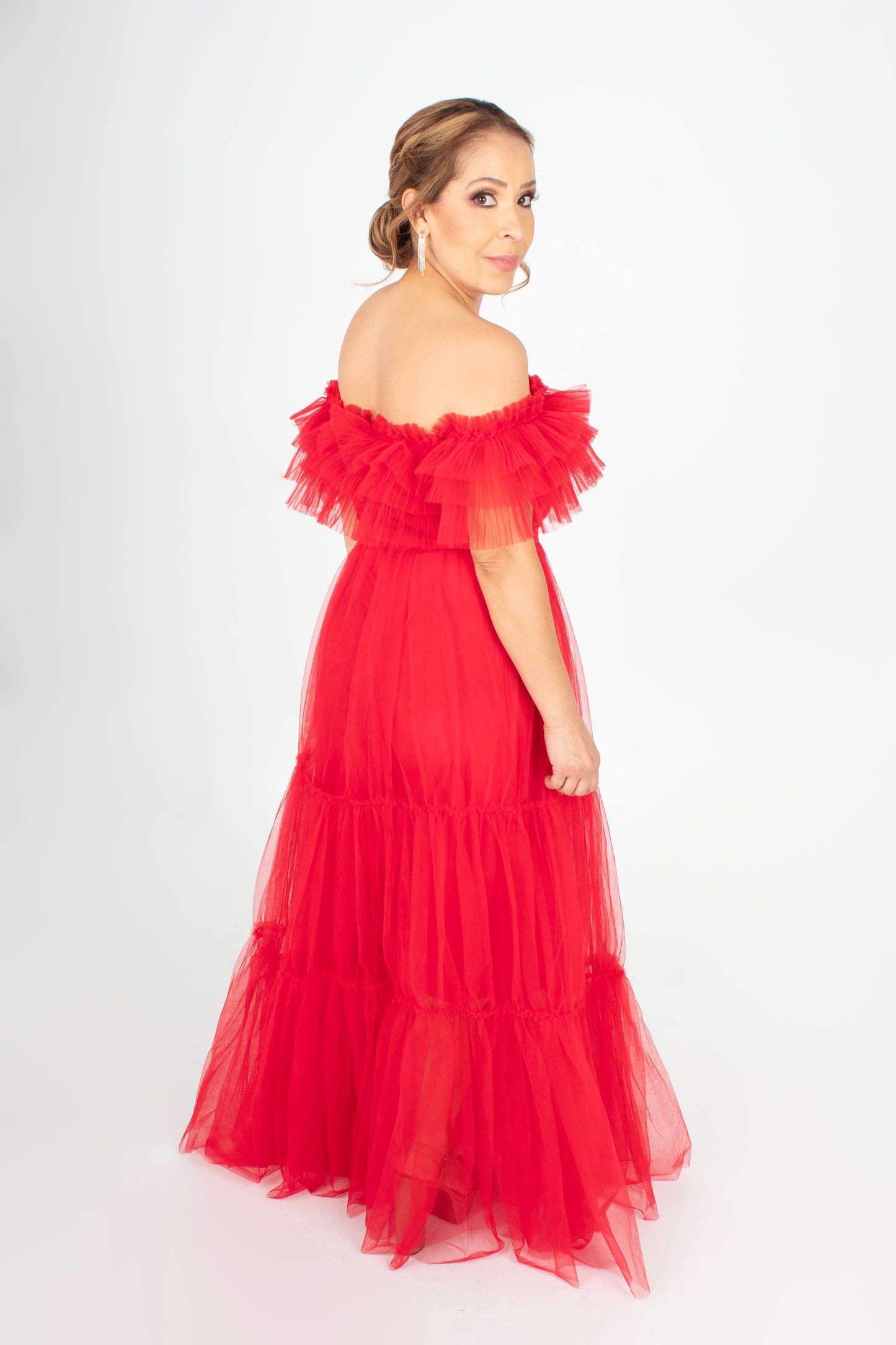Vestido Tul Campirano