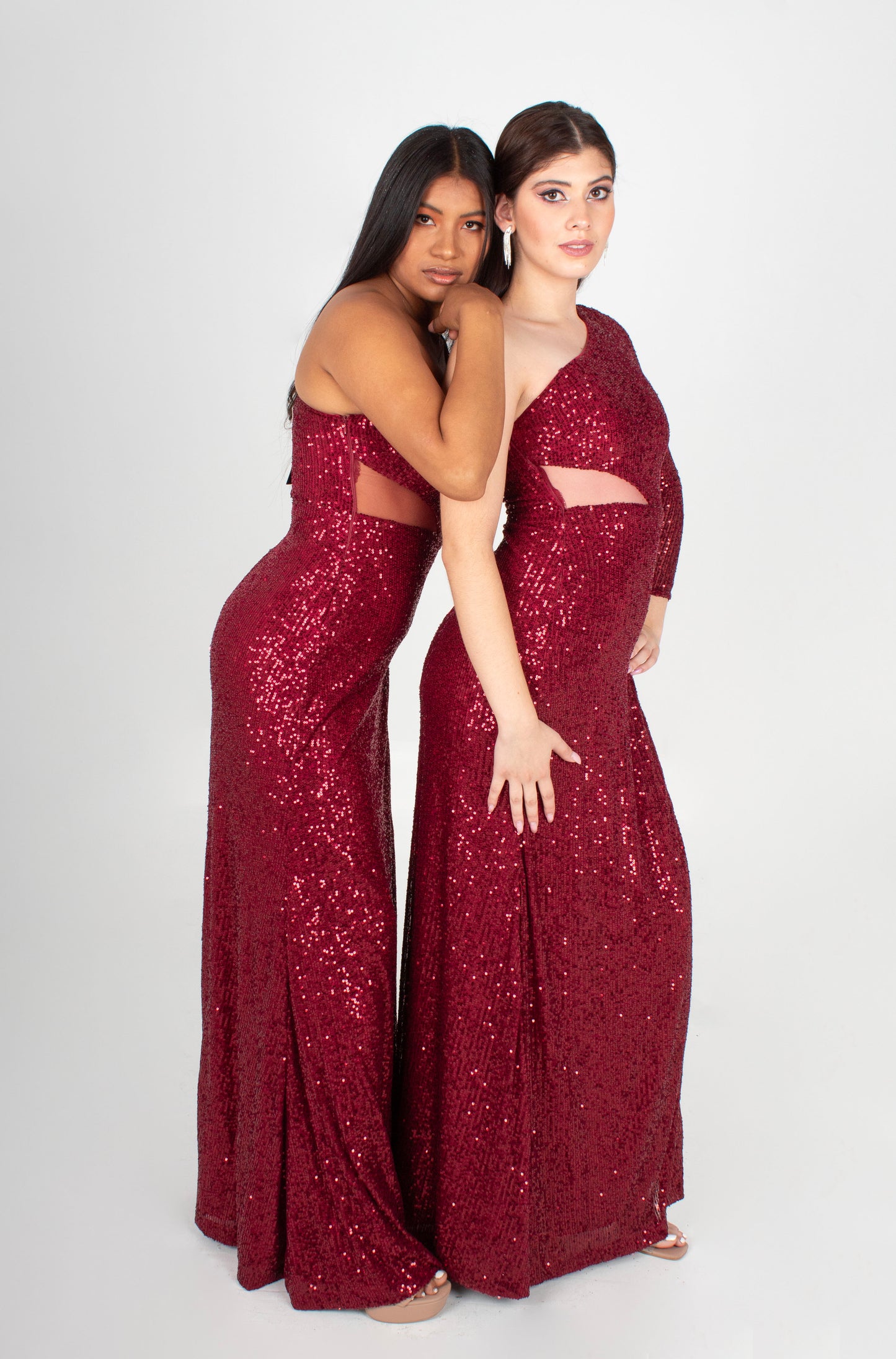 Vestido Lentejuela Una Manga