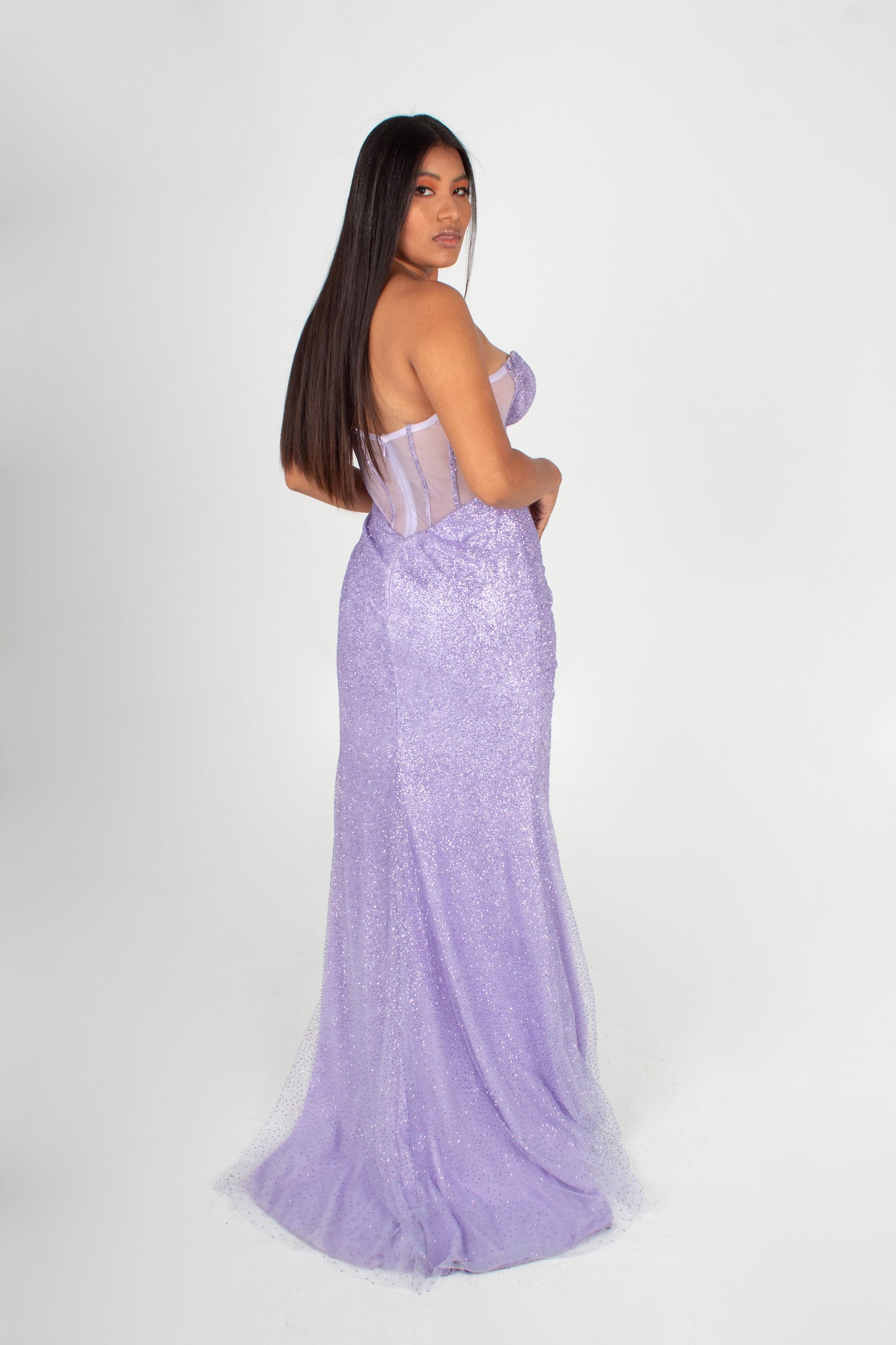 Vestido Transparencia en Abdomen y Estraple