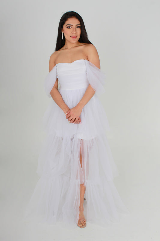 Vestido Olanes Manga Caída