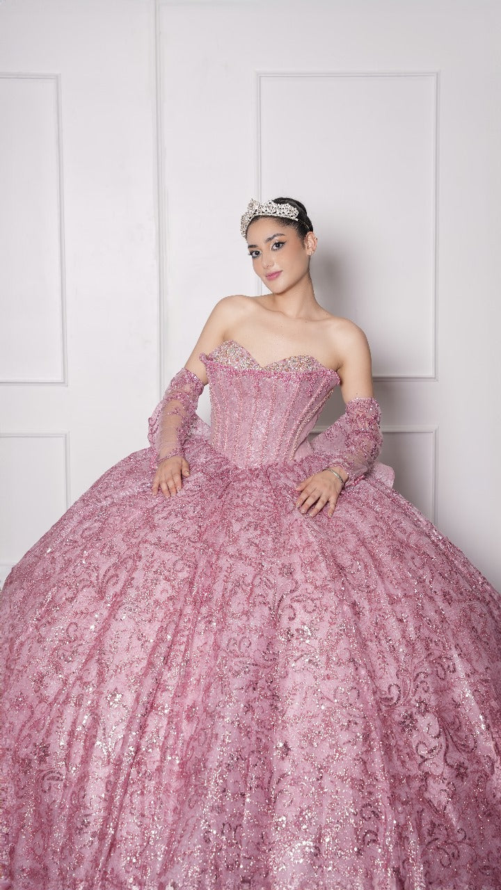 Vestido de XV Años Rosa Blush Hada