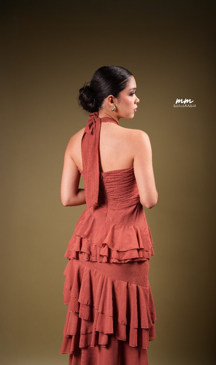 Vestido Siena Opaco Strapless De Olanes
