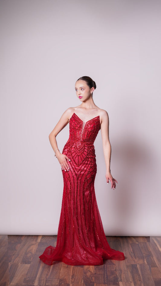 Vestido Lentejuela Straple de Corset