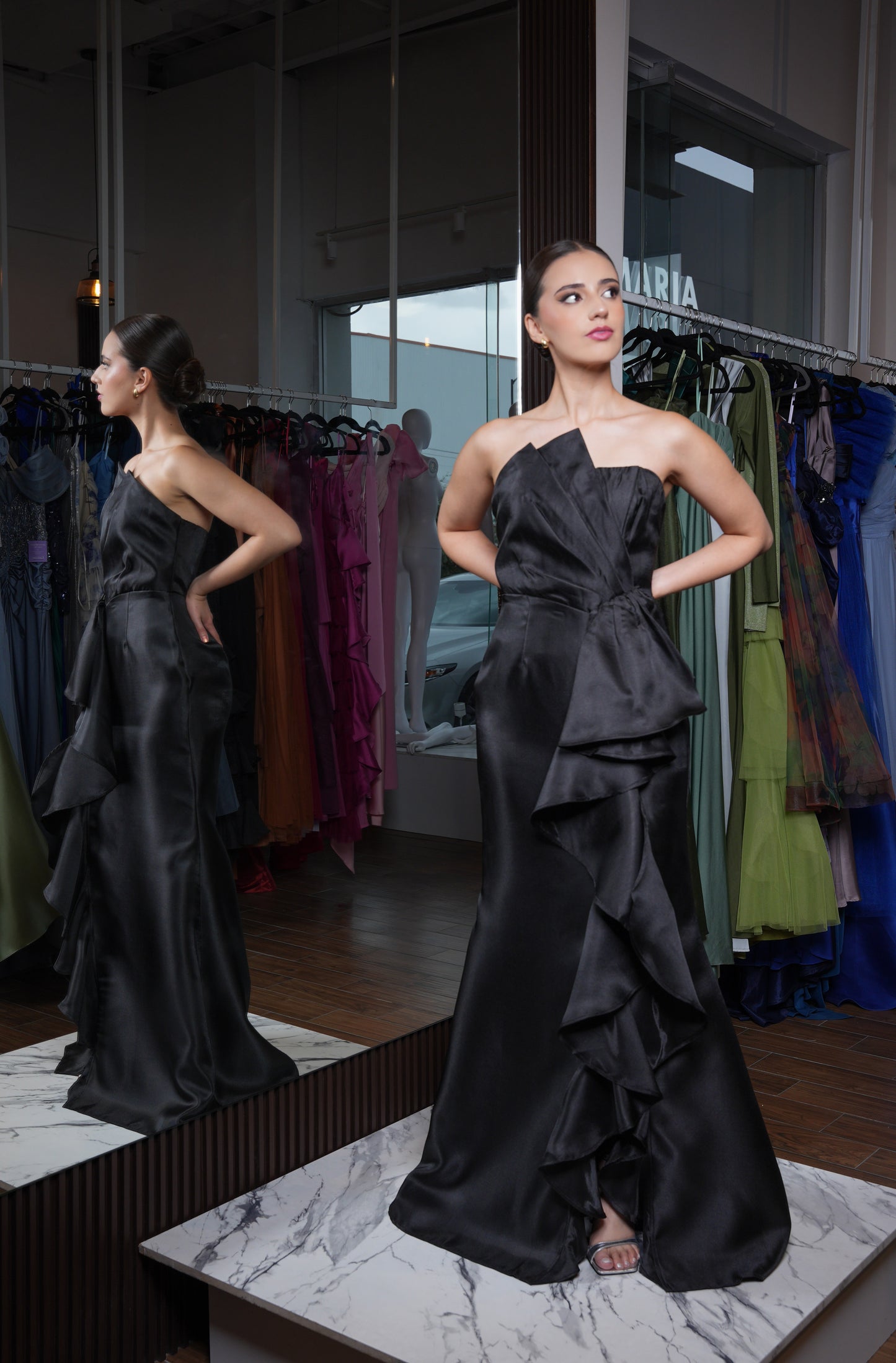Vestido Straple Plizado