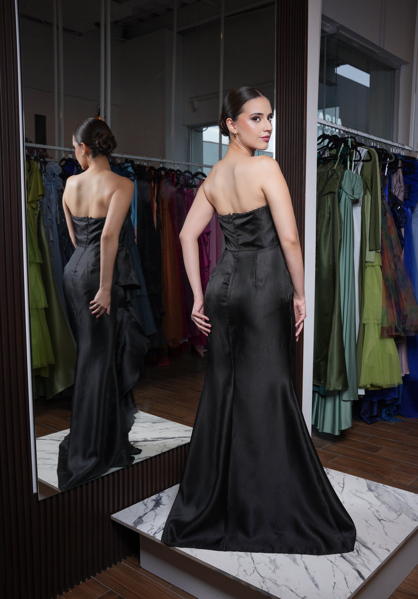 Vestido Straple Plizado