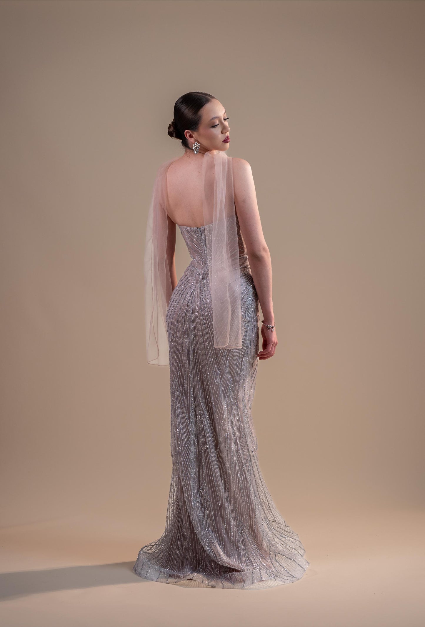 Rosa Pedreria Plata Straple Sin Abertura