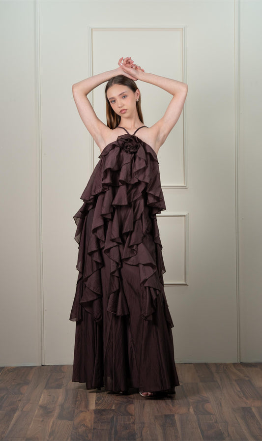 Vestido Cafe Flor Olanes