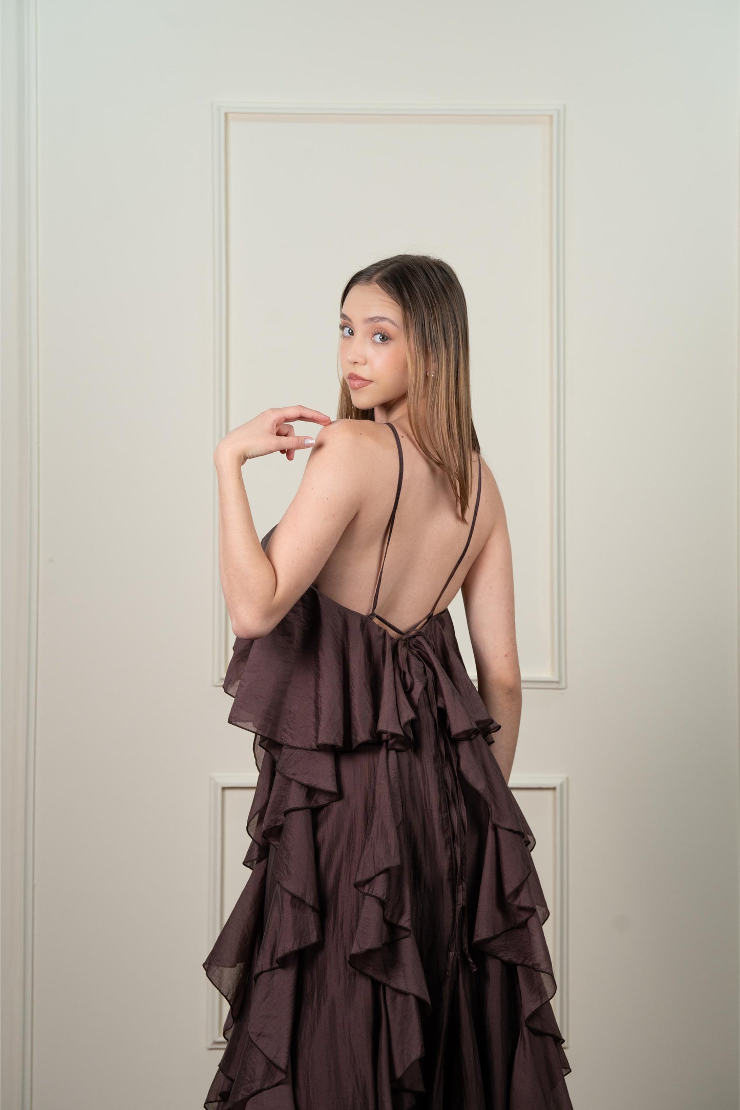 Vestido Cafe Flor Olanes