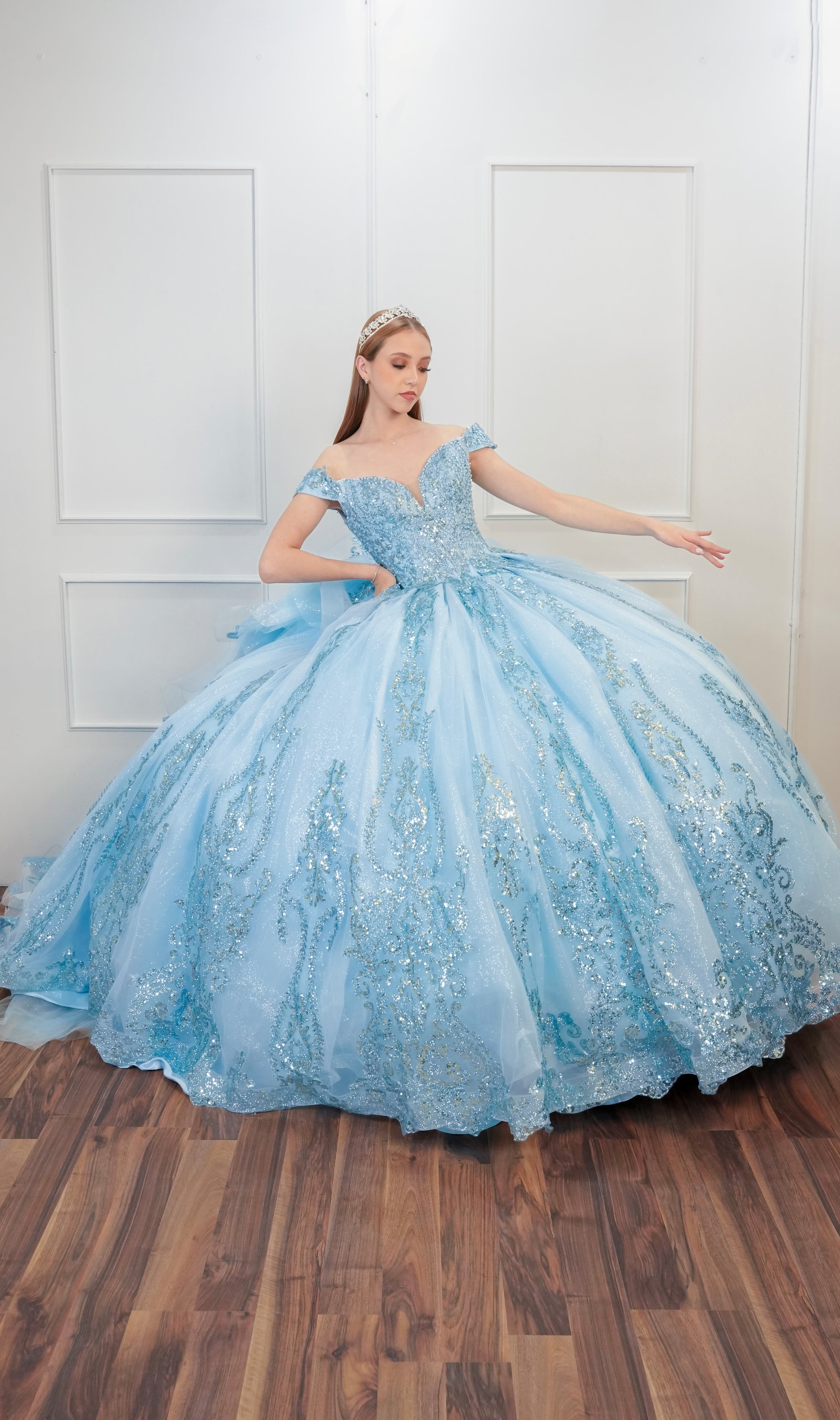 Xv Años Azul Vestidos De Novia Color Azul Cielo Light Blue Vestido