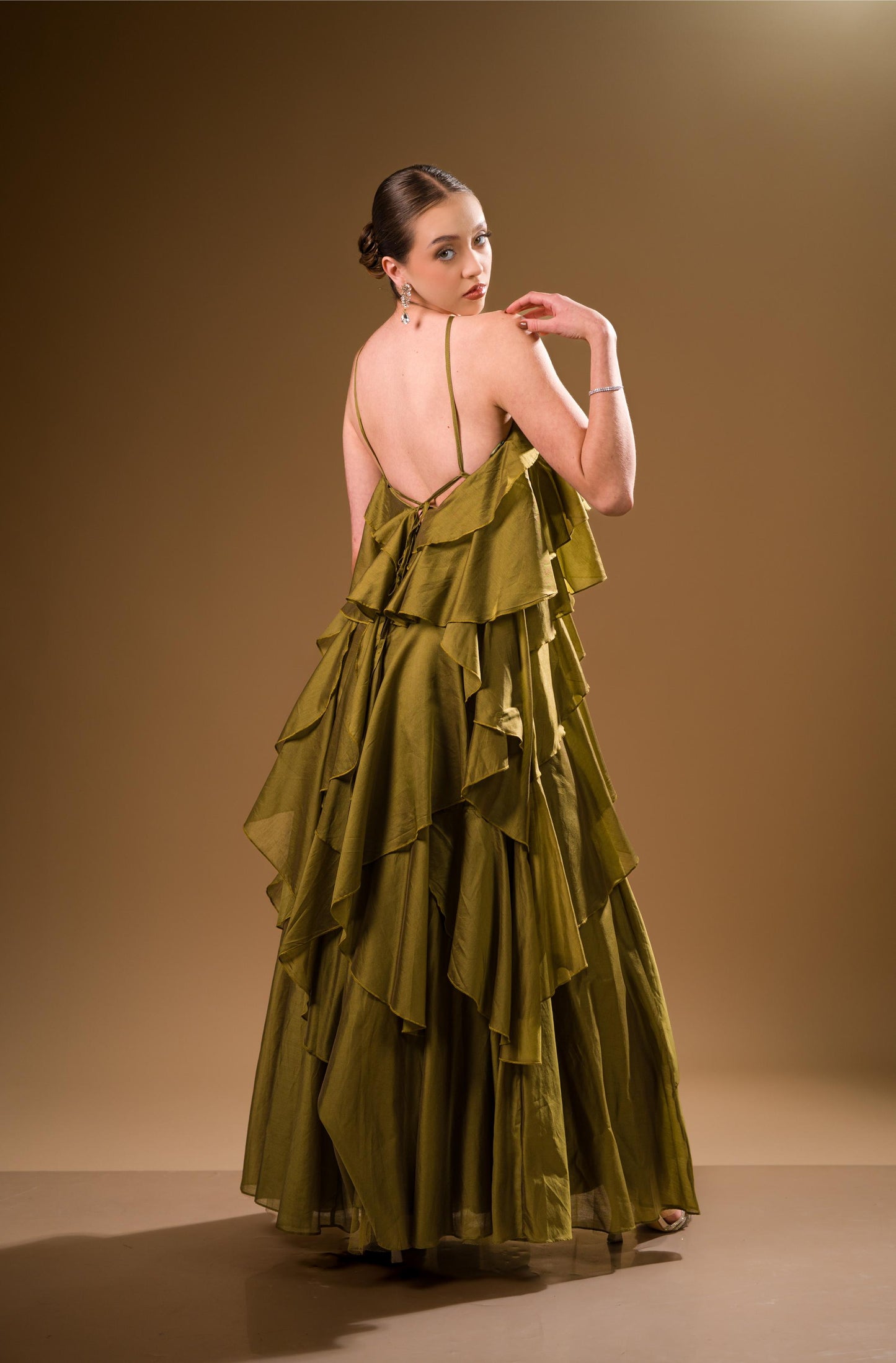 Vestido Verde Flor Olanes