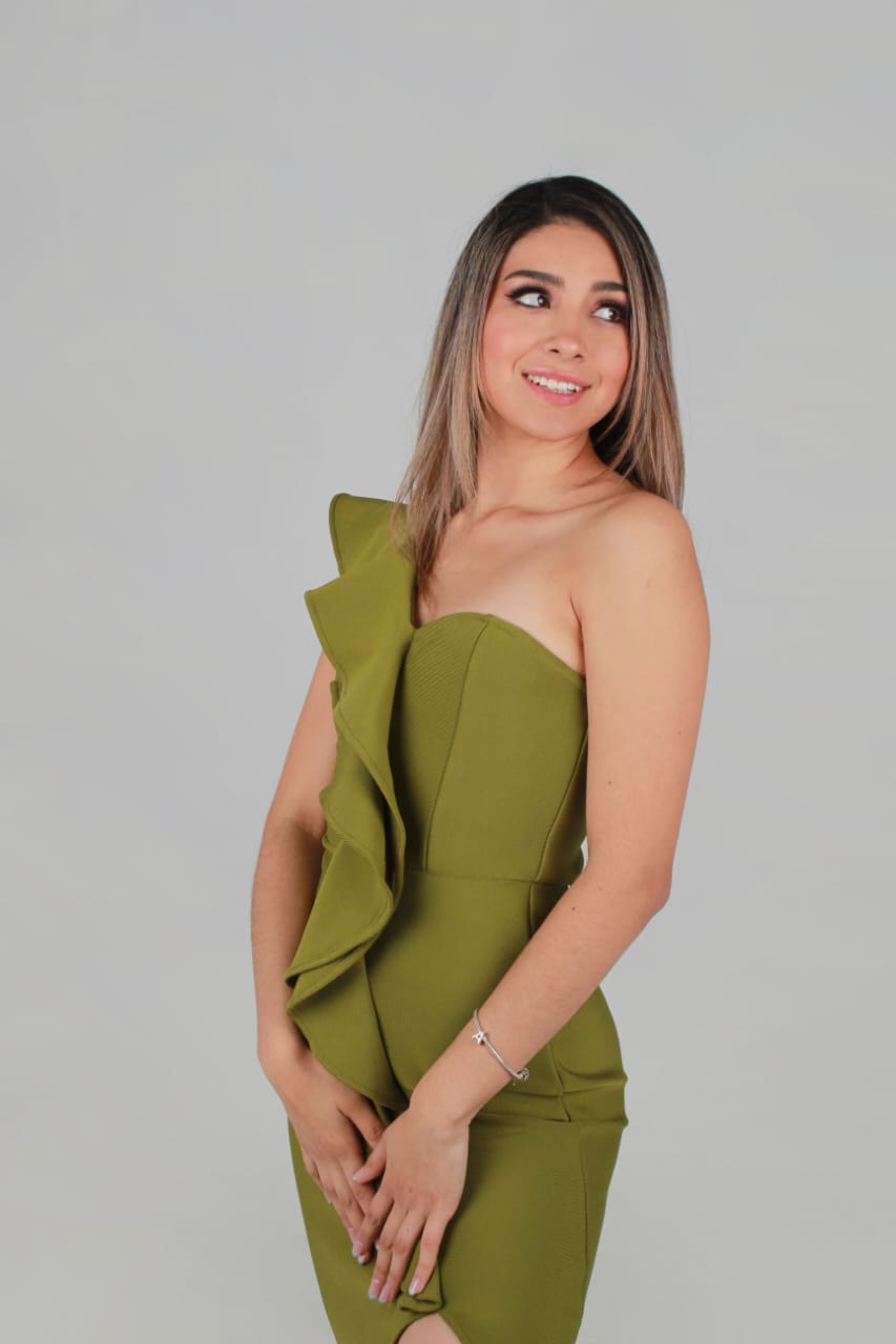 Vestido Verde Bandage Corto