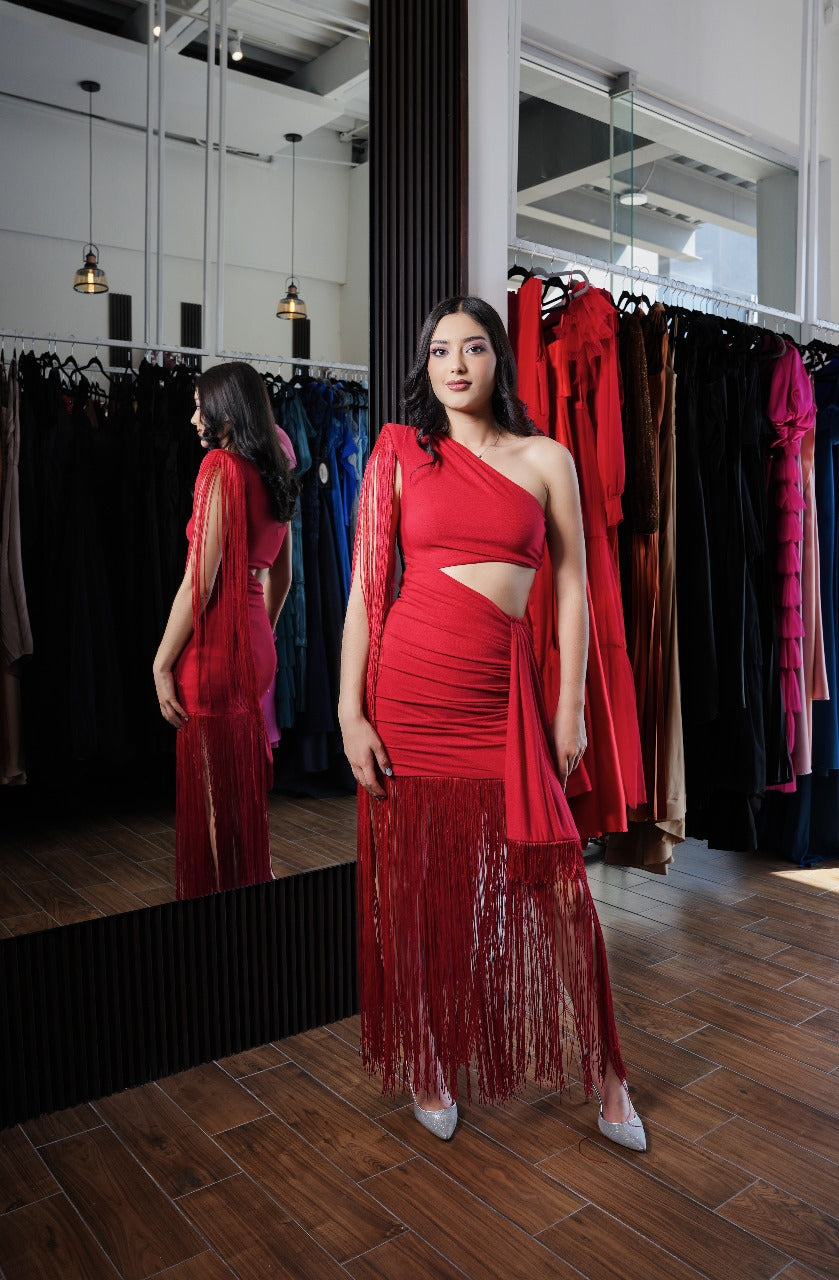 Vestido Rojo Barbas