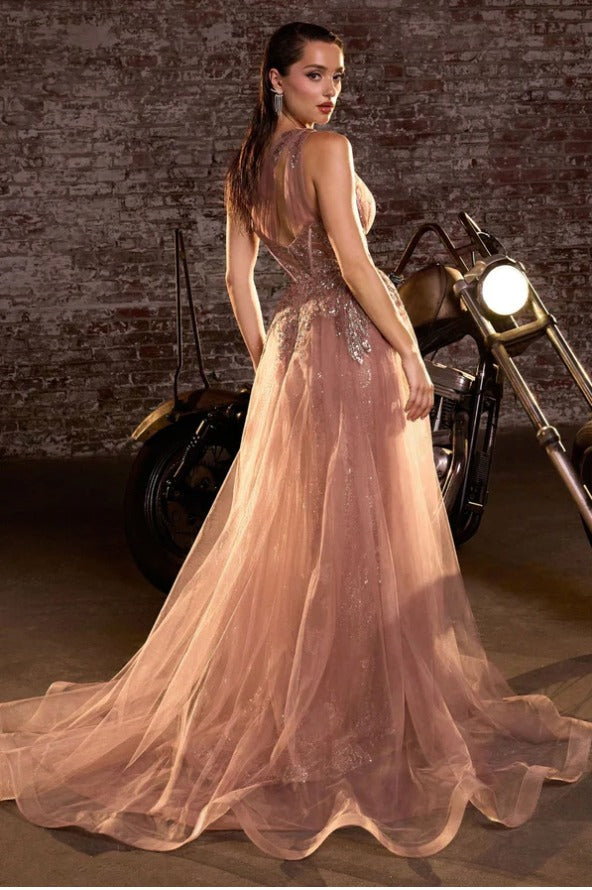 Rosa Mauve Un Tirante Con Capa