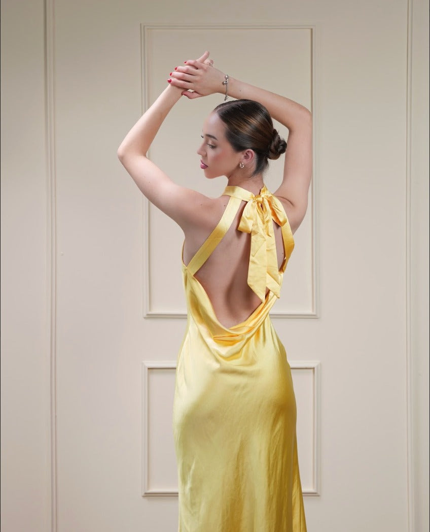 Amarillo Halter Espalda Baja