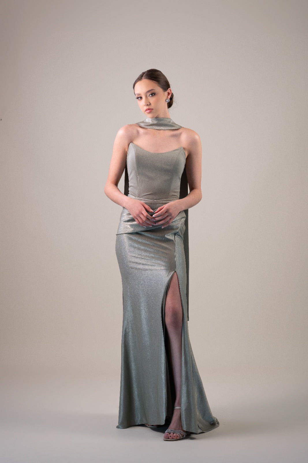 Verde Viejo Straple De Corset