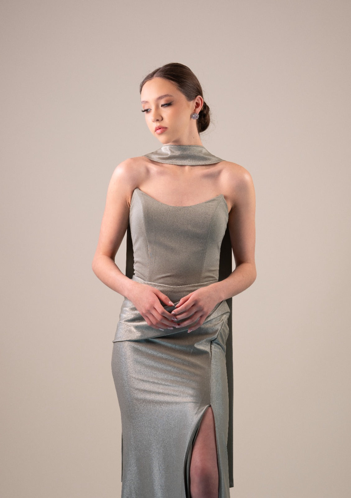 Verde Viejo Straple De Corset