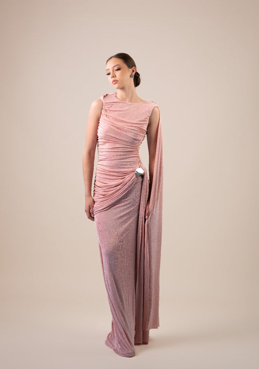 Rosa Viejo Corrugado Detalle Plata