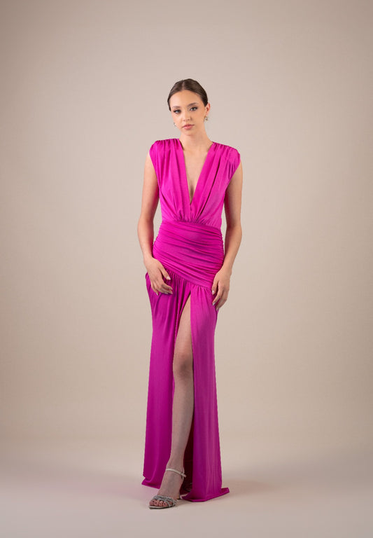 Rosa Fuerte Escote En Pecho