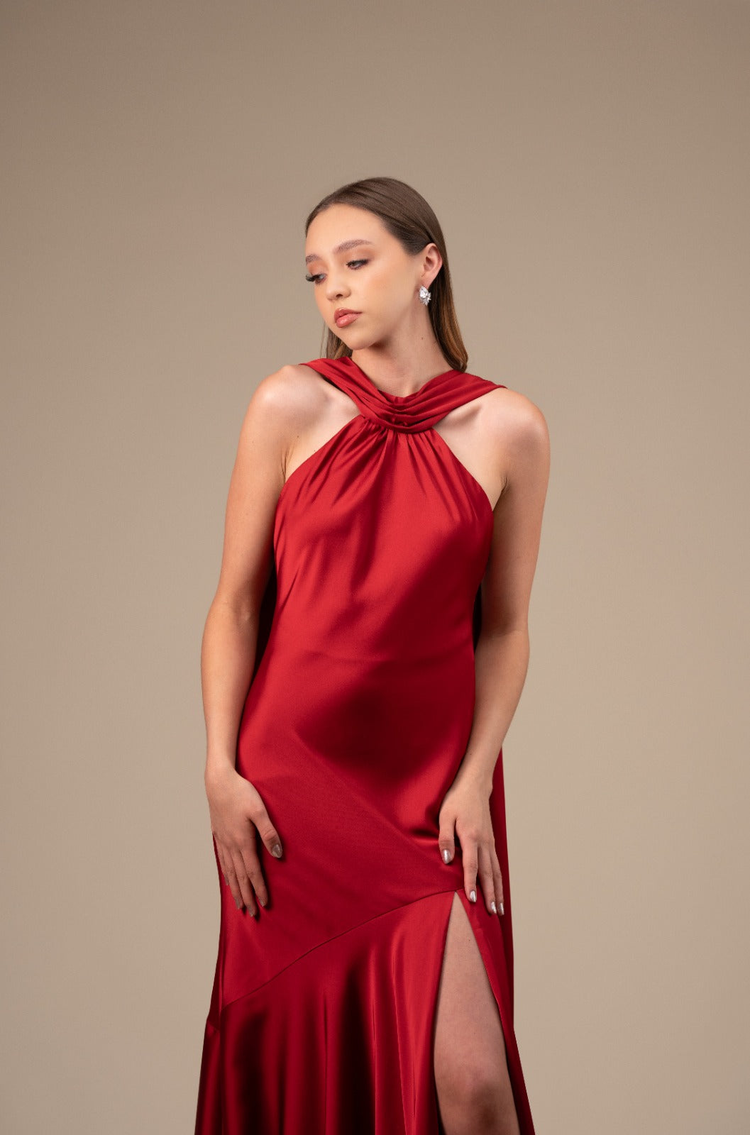 Vino Satin Estola En Mangas