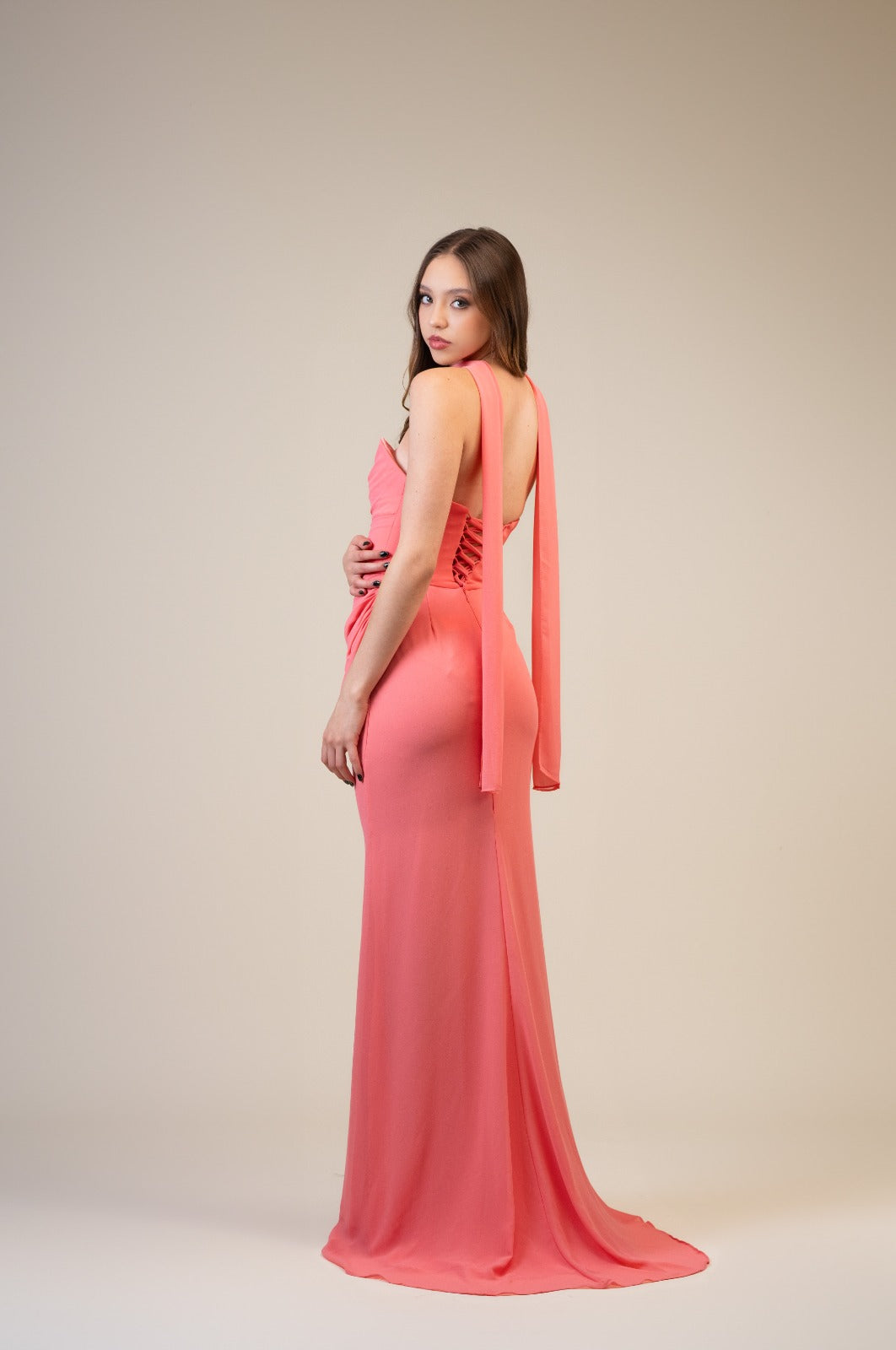 Coral Straple Pegado Con Estola