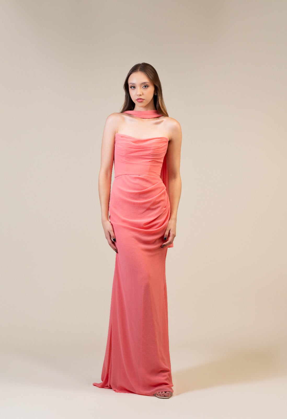 Coral Straple Pegado Con Estola