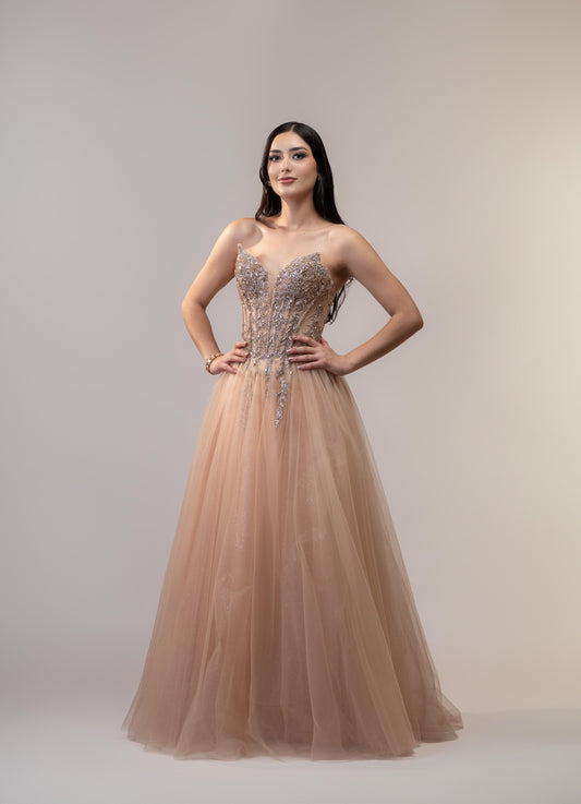 Dorado Ampon Straple Pedreria En Corset