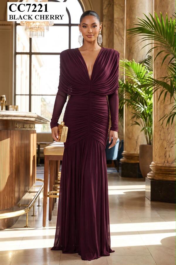 Vestido Vino Manga Larga